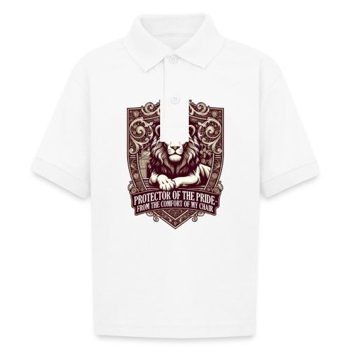 Protector of the Pride T Shirt, Sarcastic Dad Gif - Gildan Kid's 50/50 Jersey Polo