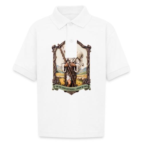 I Am The Good Shepherd T Shirt, Christian Gift - Gildan Kid's 50/50 Jersey Polo