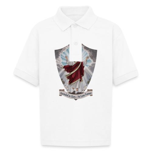 Easter Ascended in Glory T Shirt,Resurrection Gift - Gildan Kid's 50/50 Jersey Polo