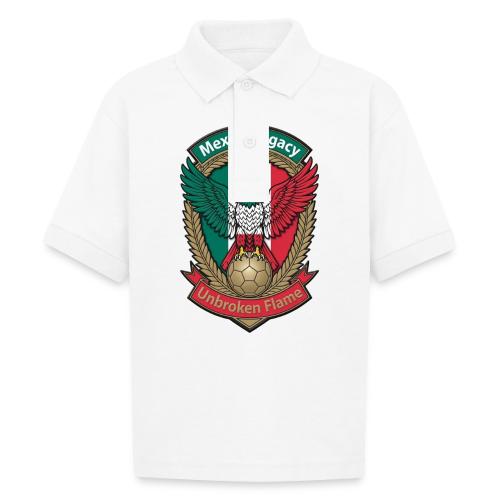 Mexico Eagle Legacy T-Shirt, Mexican Pride Gift - Gildan Kid's 50/50 Jersey Polo