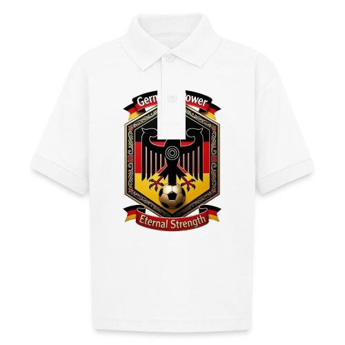 Germany Eagle Power T-Shirt, Flag Pride Gift - Gildan Kid's 50/50 Jersey Polo