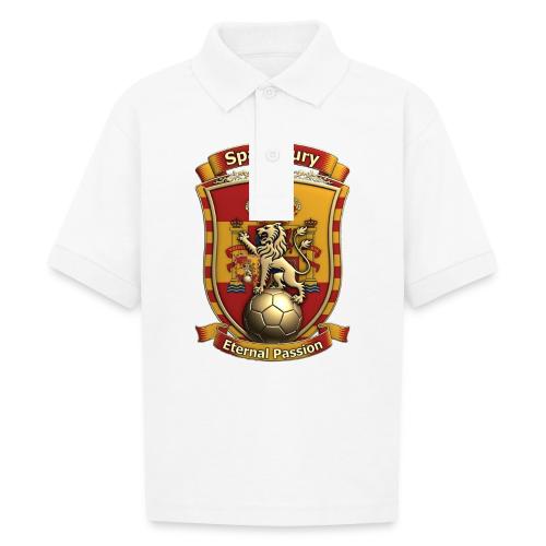 Spain Lion Fury T-Shirt, Spanish Crest Gift - Gildan Kid's 50/50 Jersey Polo