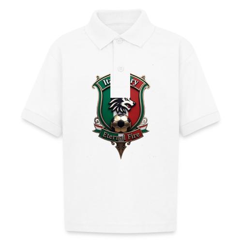 Italy heritage Wolf Fury Tee, Pride Badge Gift - Gildan Kid's 50/50 Jersey Polo