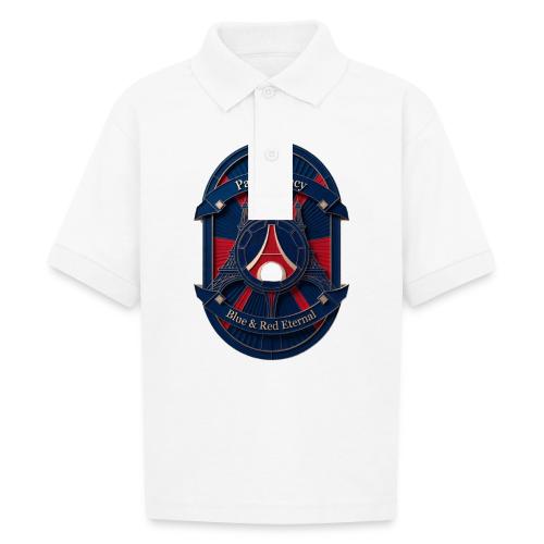 Paris Pride Heritage T Shirt, Soccer Fan Gift - Gildan Kid's 50/50 Jersey Polo