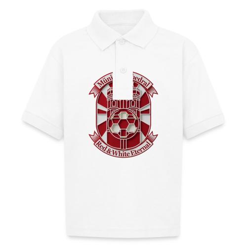 Munich Cathedral T Shirt, German Football Fan Gift - Gildan Kid's 50/50 Jersey Polo