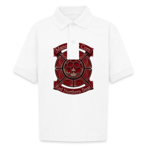 Manchester Is Red T Shirt, Soccer City Pride Gift - Gildan Kid's 50/50 Jersey Polo