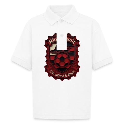 Flamengo Scarlet Summit T-Shirt, Football Gift - Gildan Kid's 50/50 Jersey Polo