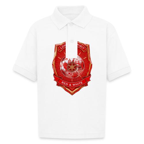London is Red T Shirt, Football City Pride Gift - Gildan Kid's 50/50 Jersey Polo