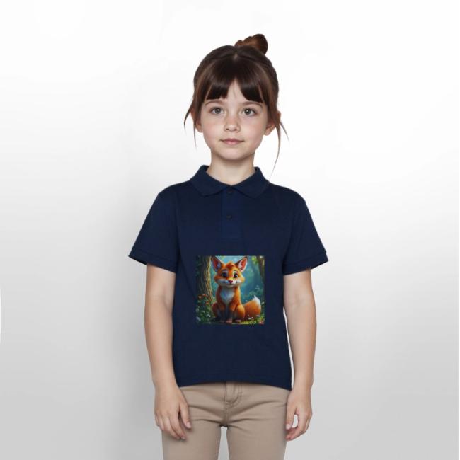 Magical fantasy fox in enchanted forest scene