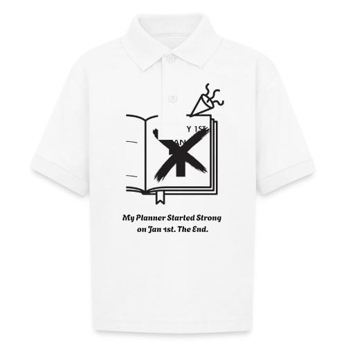 Jan 1st T-Shirt | Sarcastic New Year's - Gildan Kid's 50/50 Jersey Polo