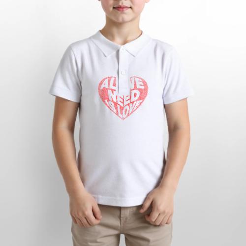 All We Need is Love in Heart - Gildan Kid's 50/50 Jersey Polo