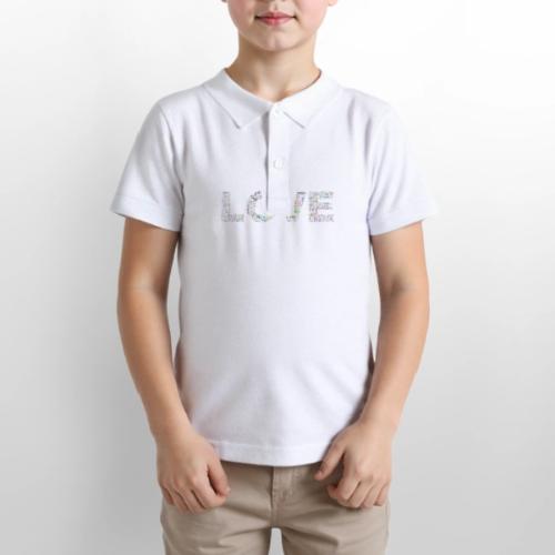 LOVE Peace Merchandise - Gildan Kid's 50/50 Jersey Polo