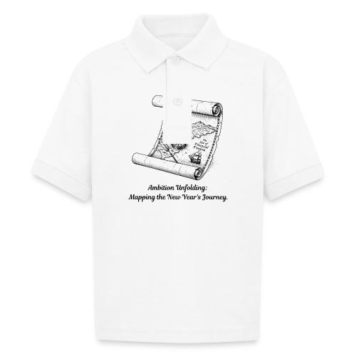 Unfolding Map of Ambition T-Shirt - Gildan Kid's 50/50 Jersey Polo