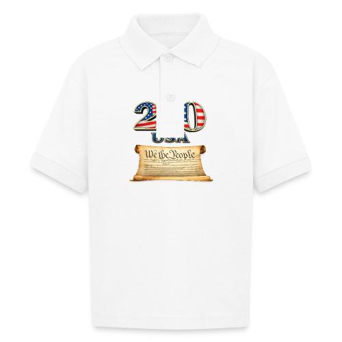 250th anniversary celebration of America - Gildan Kid's 50/50 Jersey Polo