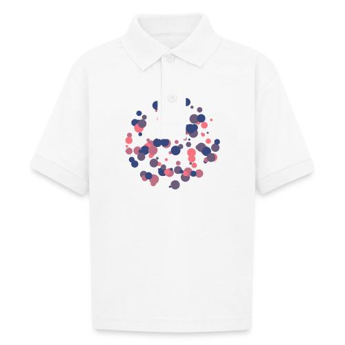abstract circles pattern - Gildan Kid's 50/50 Jersey Polo