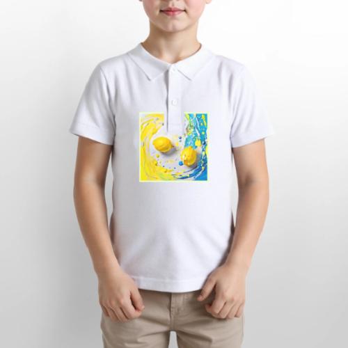 Lemons in a Splash - Gildan Kid's 50/50 Jersey Polo