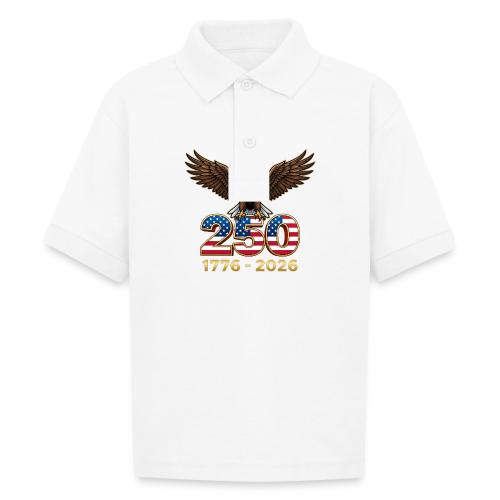 Eagle 250th Anniversary 1776-2026 - Gildan Kid's 50/50 Jersey Polo