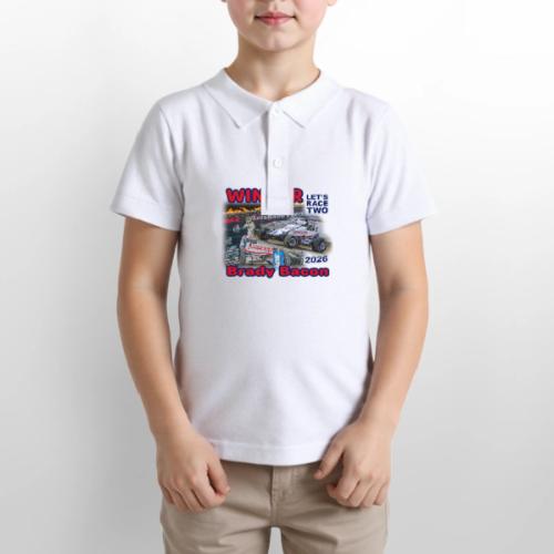 Brady Bacon #LetsRaceTwo Winner - Gildan Kid's 50/50 Jersey Polo