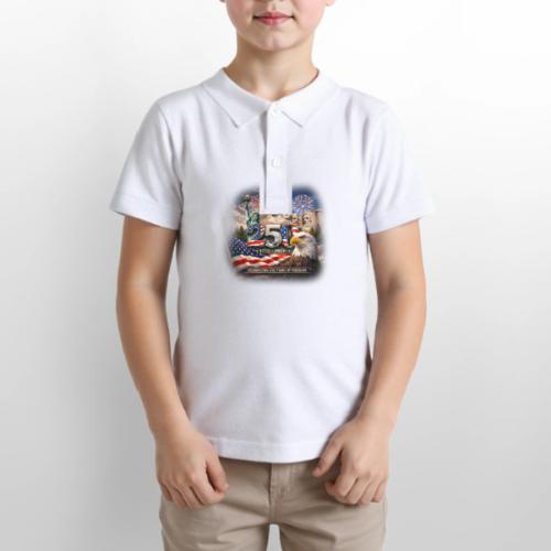 1776-2026 | Celebrating 250 Years of Freedom - Gildan Kid's 50/50 Jersey Polo