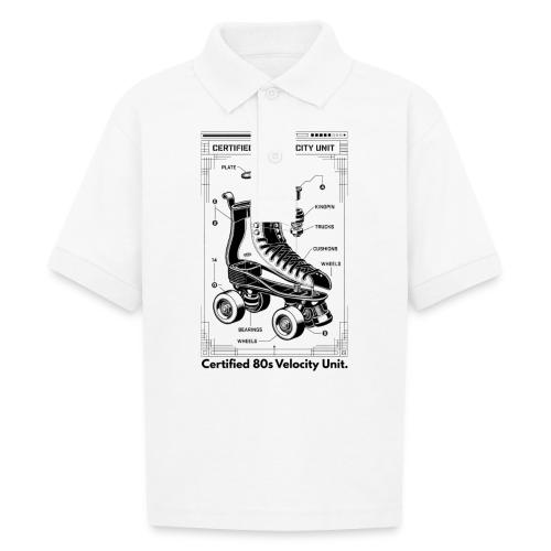 Retro Roller Skate T-Shirt - Gildan Kid's 50/50 Jersey Polo