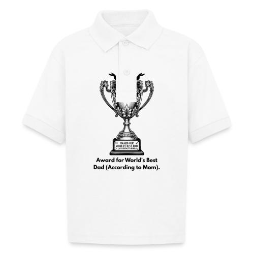 Sarcastic Dad T-Shirt - Gildan Kid's 50/50 Jersey Polo