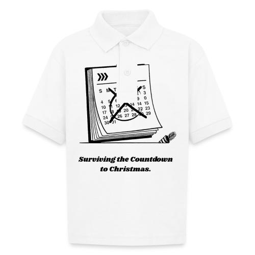 Countdown to Christmas T-Shirt - Gildan Kid's 50/50 Jersey Polo