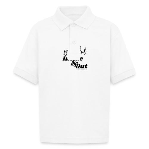 I am Beautiful - Inside and Out | Black Type - Gildan Kid's 50/50 Jersey Polo