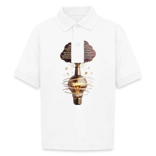 Dad Joke Generator T Shirt - Gildan Kid's 50/50 Jersey Polo