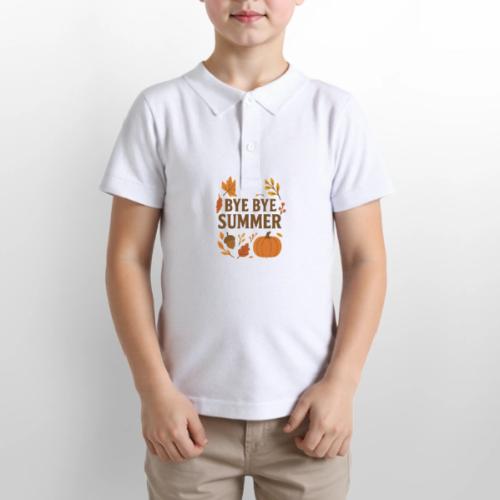 Bye Bye Summer - Gildan Kid's 50/50 Jersey Polo