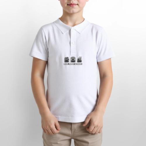 Playful Dog Paw Rock Paper Scissors - Gildan Kid's 50/50 Jersey Polo