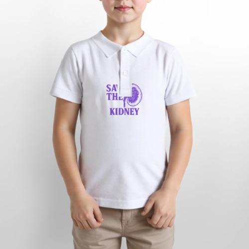 Save the kidney - Gildan Kid's 50/50 Jersey Polo
