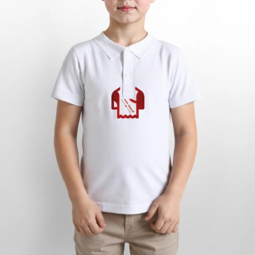 Kenada Logo white spray - Gildan Kid's 50/50 Jersey Polo