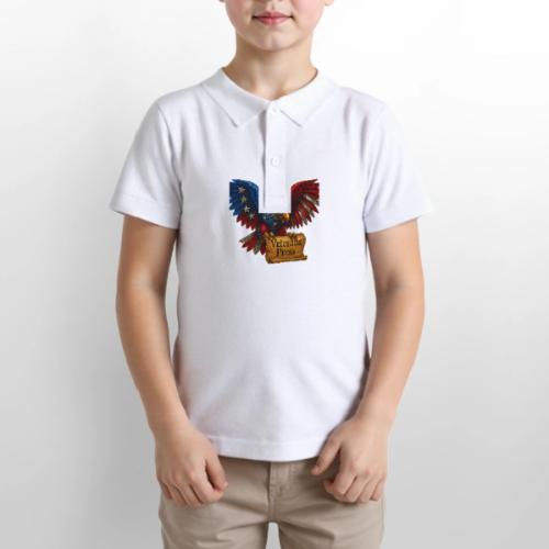 Veterans Press Bald Eagle - Gildan Kid's 50/50 Jersey Polo