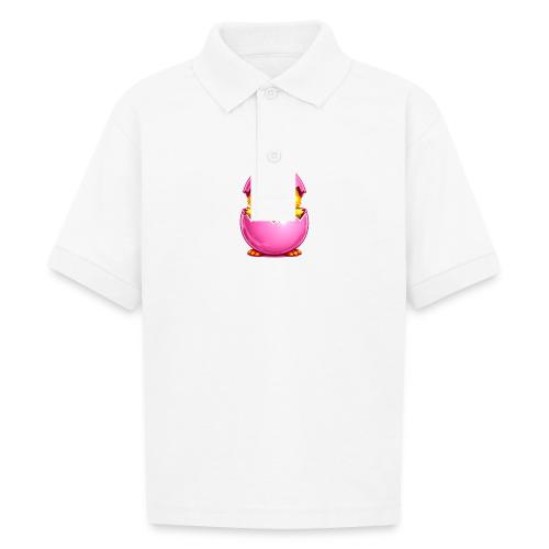Easter Chick Pink - Gildan Kid's 50/50 Jersey Polo