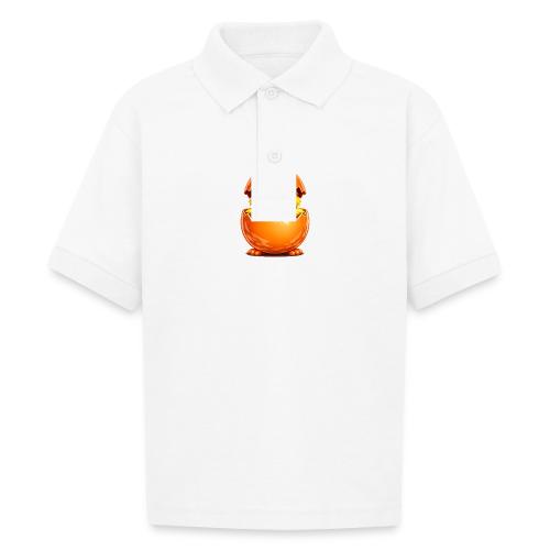 Easter Chick Orange - Gildan Kid's 50/50 Jersey Polo