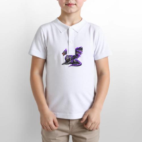 Neon Dragon at Rest - Gildan Kid's 50/50 Jersey Polo
