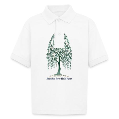 Easter Branches Bow Willow T Shirt, Easter Gift - Gildan Kid's 50/50 Jersey Polo