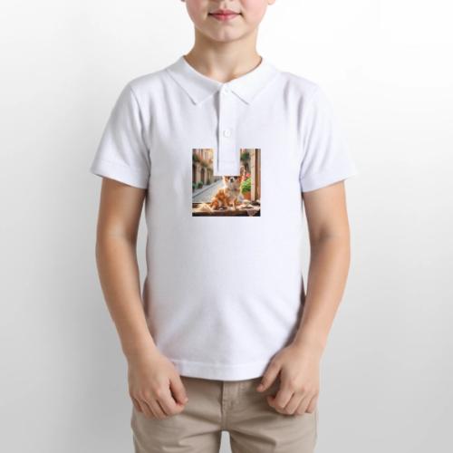 Morning coffee Chihuahua - Gildan Kid's 50/50 Jersey Polo