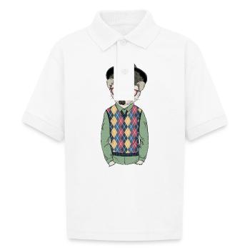 hedgehog boy - Gildan Kid's 50/50 Jersey Polo - white - Front - Braiden (125cm)