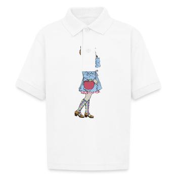 hedgehog girl - Gildan Kid's 50/50 Jersey Polo - white - Front - Braiden (125cm)