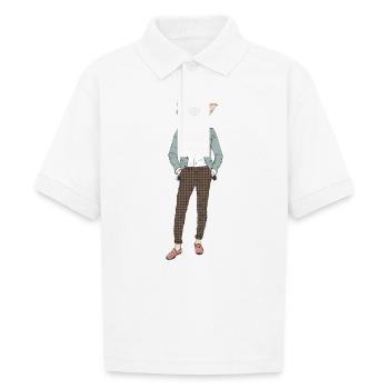 pig boy - Gildan Kid's 50/50 Jersey Polo - white - Front - Braiden (125cm)