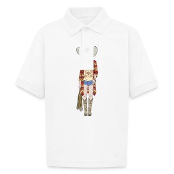 horse - Gildan Kid's 50/50 Jersey Polo - white - Front - Braiden (125cm)