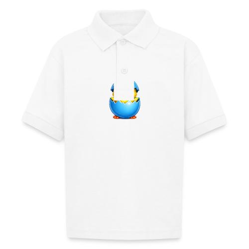 Easter Chick Blue - Gildan Kid's 50/50 Jersey Polo