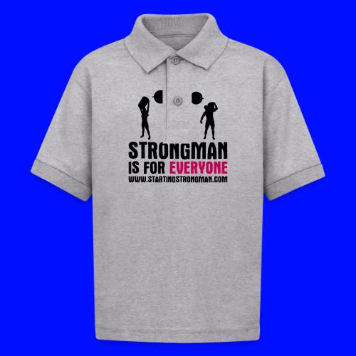 strongman is for everyone - Gildan Kid's 50/50 Jersey Polo