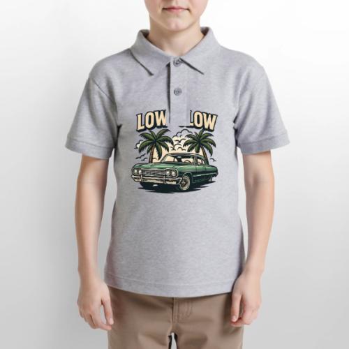 Classic Lowrider Car | Low & Slow Retro T-Shirt - Gildan Kid's 50/50 Jersey Polo