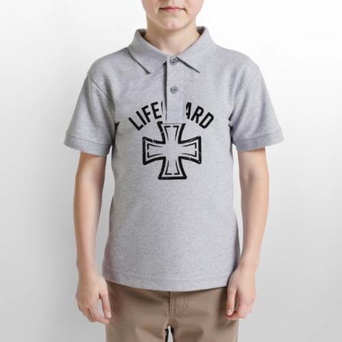 Lifeguard Cross Emblem - Gildan Kid's 50/50 Jersey Polo