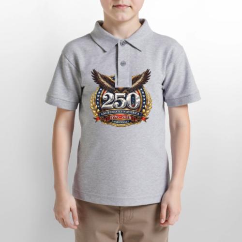 American Eagle USA 250th Anniversary 1776–2026 - Gildan Kid's 50/50 Jersey Polo