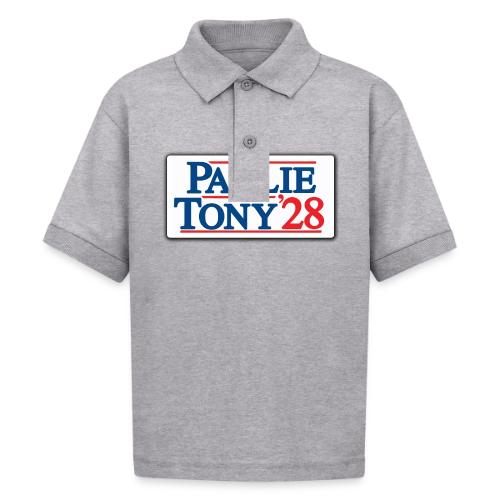 Paulie and Tony for Co-President 2028 - Gildan Kid's 50/50 Jersey Polo