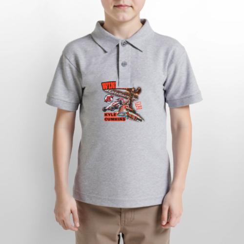 Kyle Cummins #LetsRaceTwo Winner - Gildan Kid's 50/50 Jersey Polo