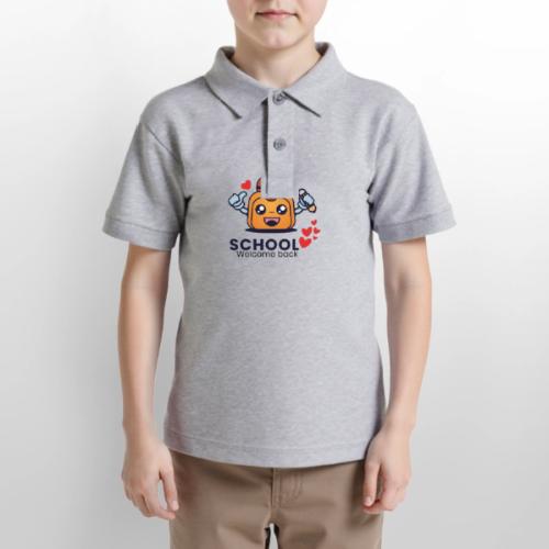 first day of school outfit- school Welcome back - Gildan Kid's 50/50 Jersey Polo